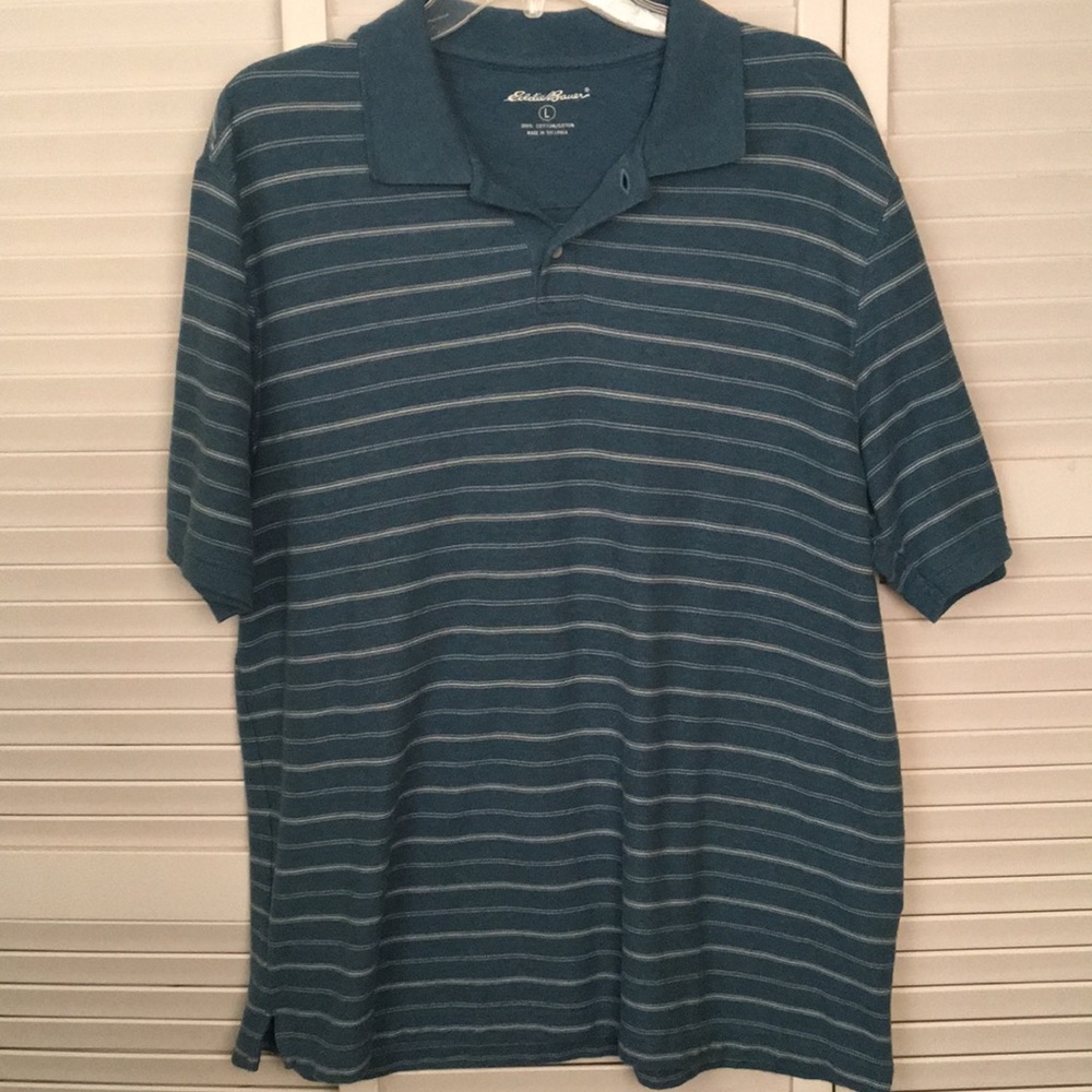 Eddie Bauer Men’s Cotton Polo. EUC. Size L.